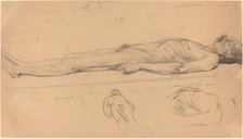 The Corpse (Study for The Dead Christ), 1893. Creator: Félix Vallotton.