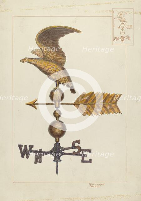 Eagle Weather Vane, c. 1938. Creator: Edward L Loper.