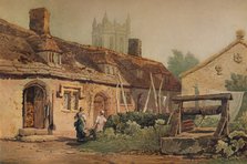'Cottages at Glastonbury', c1819. Artist: Samuel Prout.