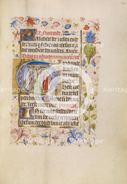Initial G: The Crucifixion; Book of Hours, after 1460. Creator: Unknown.