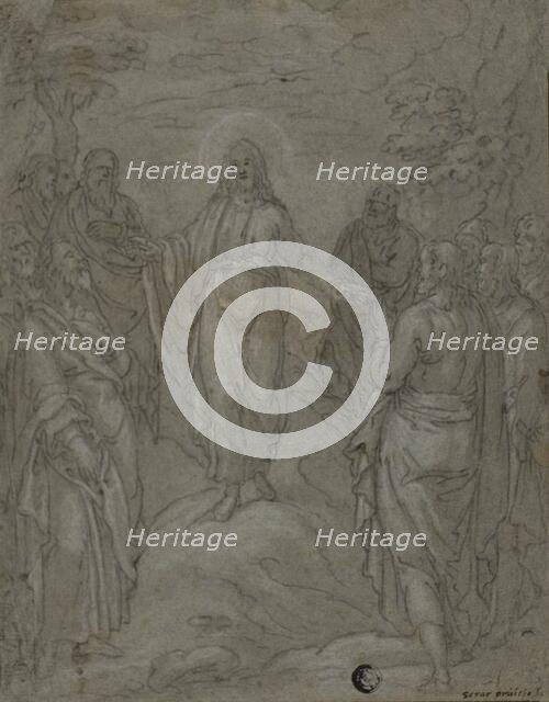 Christ and the Apostles (recto); Sketch of a Nativity Scene (verso), n.d. Creator: Unknown.