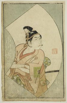 The Actor Ichikawa Raizo II, from "A Picture Book of Stage Fans (Ehon butai ogi)", 1770. Creator: Ippitsusai Buncho.