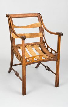 Armchair (one of two), Northern Europe, c. 1830. Creator: Unknown.