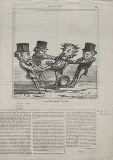 Actualities (No. 98): The quartering reinstated, 1869. Creator: Honoré Daumier (French, 1808-1879).