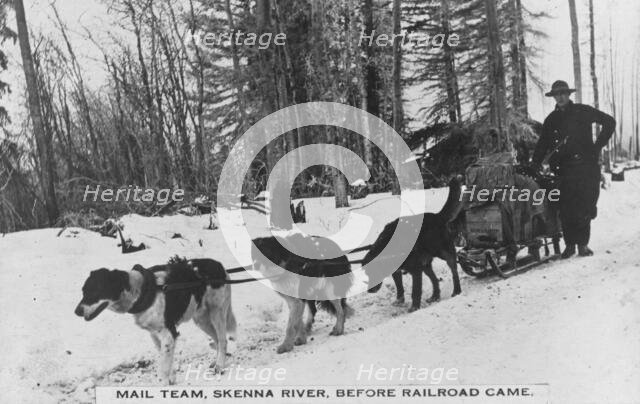 Mail team before railroad came, between c1900 and c1930. Creator: Unknown.