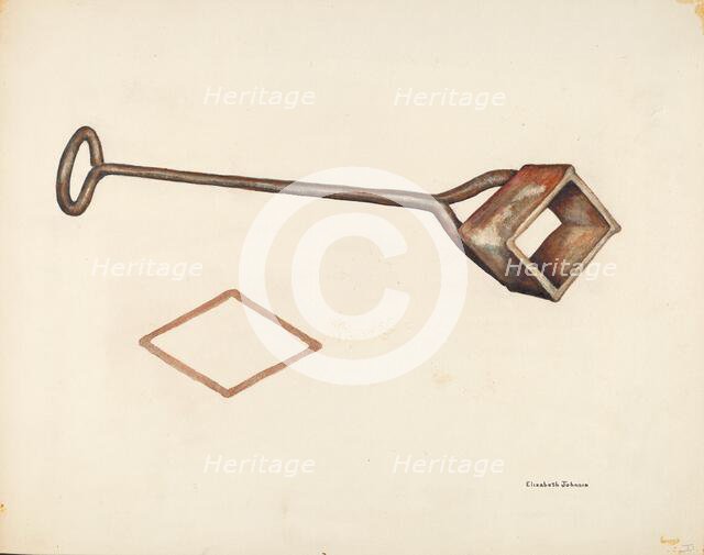 Branding Iron, c. 1942. Creator: Elizabeth Johnson.
