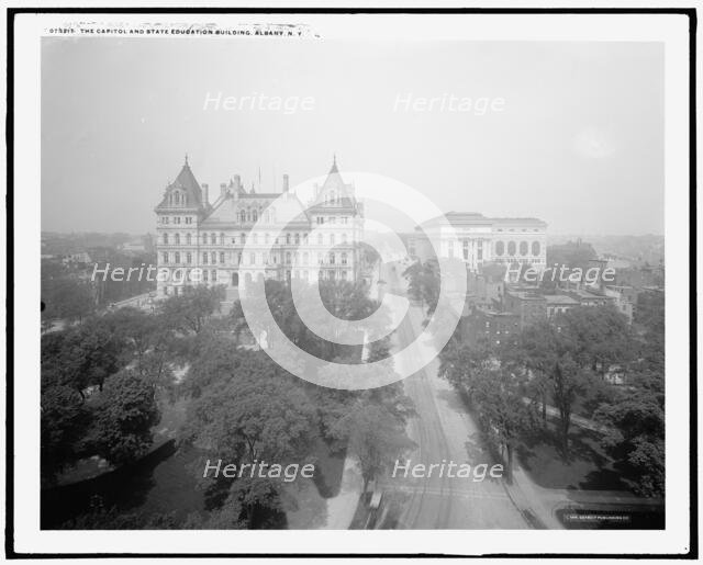The Capitol and State Education Building, Albany, New York, (c1908?). Creator: Unknown.