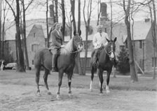 Manners, Mrs. Alice G., with unidentified man, on horseback, between 1911 and 1942. Creator: Arnold Genthe.