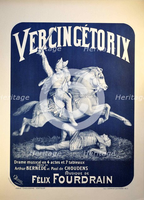 Poster for the Opera Vercingétorix by Félix Fourdrain, 1912.