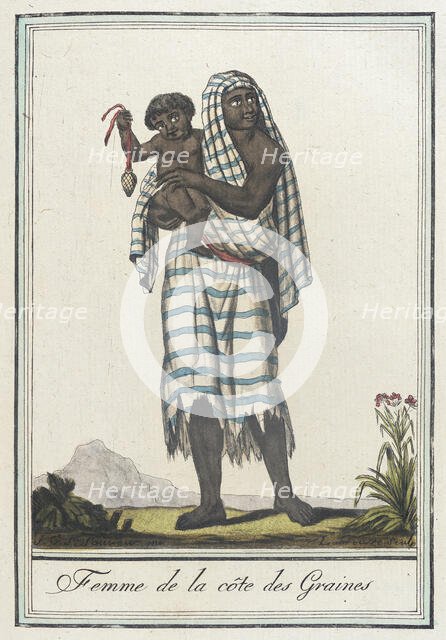 Costumes de Différents Pays, 'Femme de la Côte des Graines', c1797. Creators: Jacques Grasset de Saint-Sauveur, LF Labrousse.