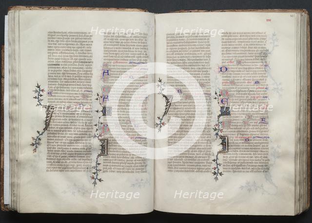 The Gotha Missal: Fol. 42r, Text, c. 1375. Creator: Master of the Boqueteaux (French); Workshop, and.