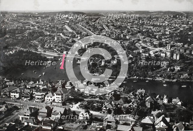 Aerial view, Mosman Bay, 1937. Creator: Unknown.