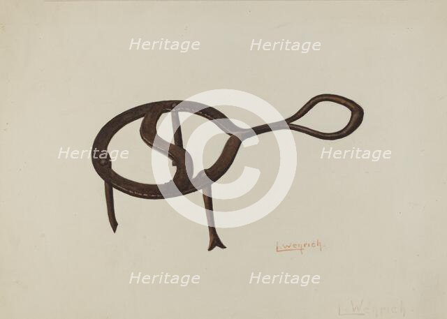 Trivet, c. 1940. Creator: Luther D. Wenrich.