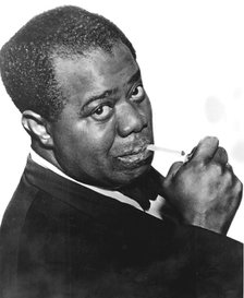 Louis 'Satchmo' Armstrong (c1898-1971), American jazz trumpeter and singer. Artist: Unknown