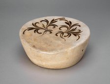 Drum-Shaped Pillow with Floral Sprays, Jin dynasty (1115-1234), 12th century. Creator: Unknown.