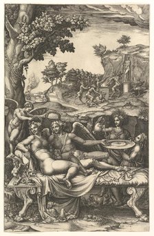 Cupid and Psyche, 1573-74. Creator: Giorgio Ghisi.