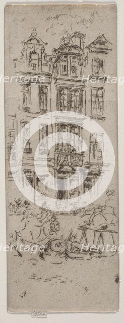 Flower Market, Brussels. Creator: James McNeill Whistler (American, 1834-1903).