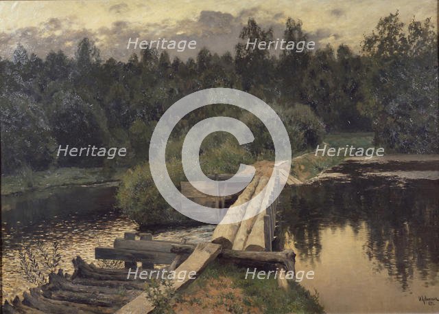 At the shallow, 1892. Artist: Levitan, Isaak Ilyich (1860-1900)