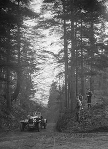 Lea-Francis Hyper 2-seater competing in the JCC Half-Day Trial, Hurtwood Hill, Surrey, 1930. Artist: Bill Brunell.