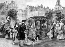 A Sledge-Coach in Old-World Amsterdam, 1898. Creator: P Naumann.