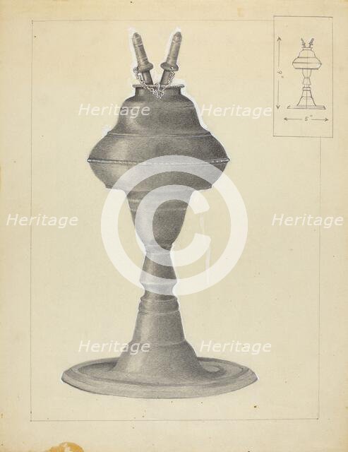 Lamp, c. 1937. Creator: A. Zaidenberg.