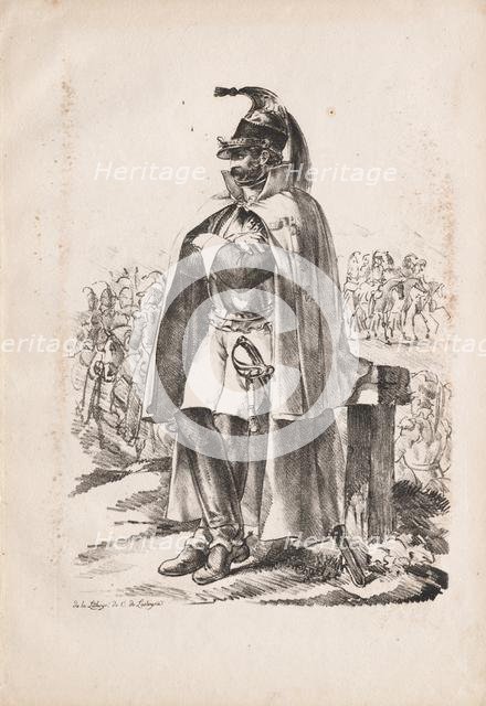 Military Costumes: Cavalry Man , 1814-1818. Creator: Nicolas Toussaint Charlet (French, 1792-1845).