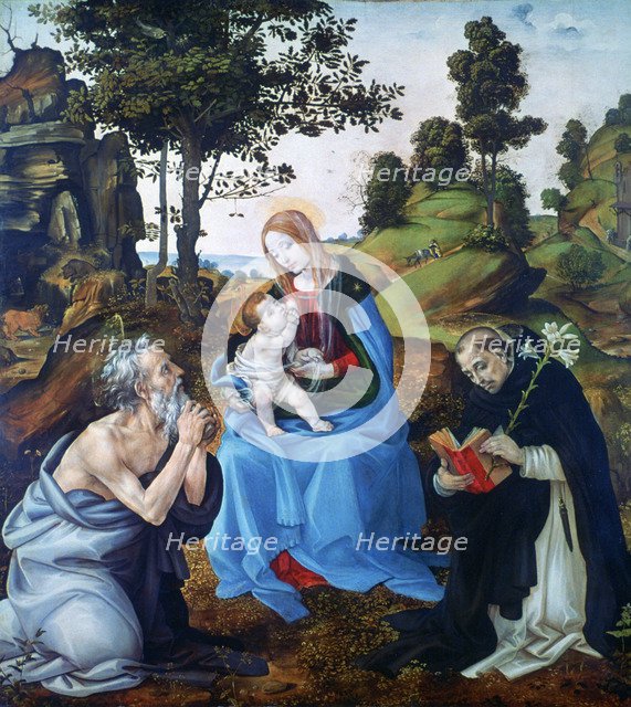 'The Virgin and Child with Saints Jerome and Dominic', c1485. Artist: Filippino Lippi