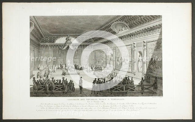 Assembly of Notable People, Held at Versailles, 1798-1804. Creator: Claude Niquet I.