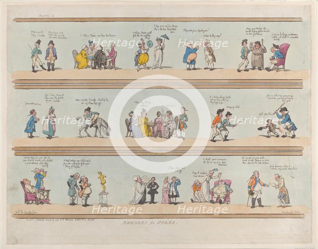 Borders for Rooms, Plate 3, March 30, 1799., March 30, 1799. Creator: Thomas Rowlandson.