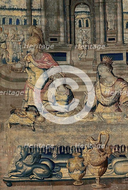 The Feast, from The Story of Artemisia, France, 1607/30.  Creator: Unknown.