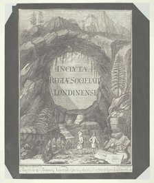 Copy of the Title Page for "Inclytae Regiae Societati Londinensi", c. 1840. Creator: William Henry Fox Talbot.