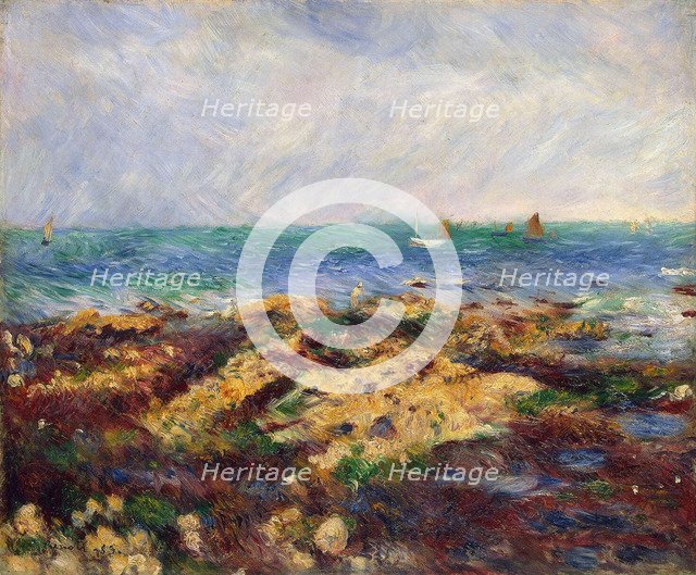 'Low Tide at Yport', 1883.  Artist: Pierre-Auguste Renoir