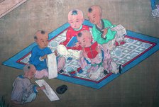 Japanese painting of children at play, 18th century. Artist: Unknown