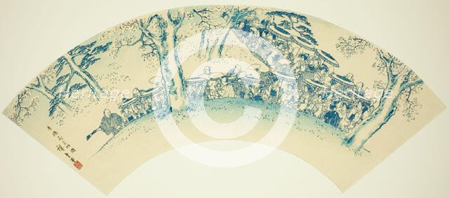 Flower-viewing Party from the Pleasure Quarters (Seiro hanami ryaku zu), mid-1830s. Creator: Ando Hiroshige.