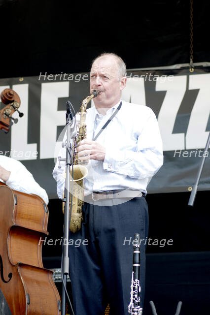 Alan Barnes, Alan Barnes Trio, Battle Jazz Weekend, Battle, East Sussex, 24 July 2022. Creator: Brian O'Connor.