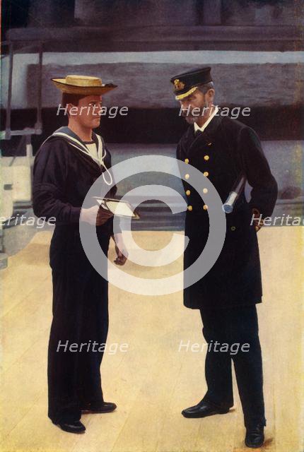 'Commander and Able-Seaman, R.N.', 1901. Creator: Gregory & Co.