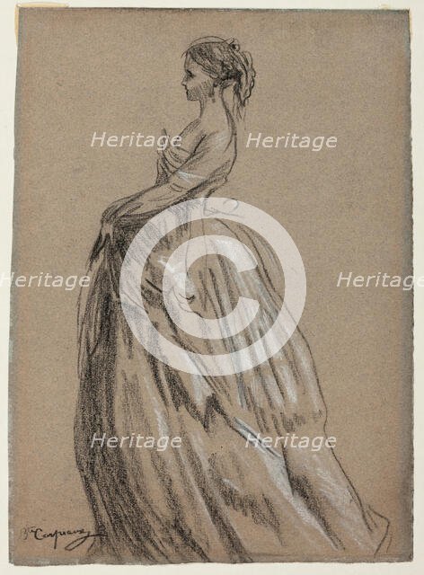 Young Woman in a Bouffant Gown, 1864. Creator: Jean-Baptiste Carpeaux.