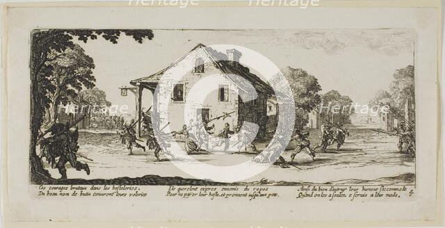 Scene of Pillage, plate four from The Large Miseries of War, n.d. Creator: Gerard van Schagen.