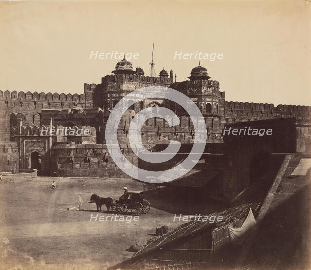 Fort Agra, The Delhi Gate, 1850s. Creator: John Murray.