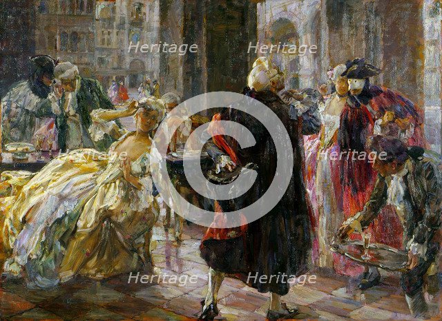 Caffè Florian in the 18th century, 1909.