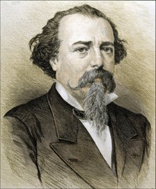 Adelardo López de Ayala (1828-1879), Spanish writer and politician, engraving in the 'Ilustración…