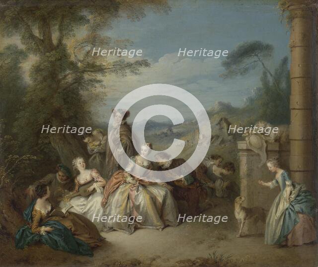Fête galante in a Landscape, c.1730-c.1735. Creator: Jean-Baptiste Pater.