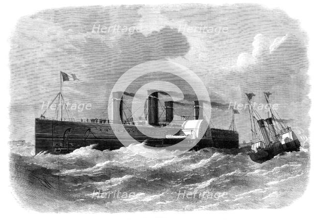 The Channel Railway Ferry: proposed steam-boat to convey the trains, 1870. Creator: Unknown.