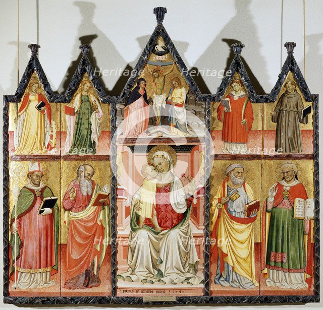 'Madonna and Child with Saints' (polyptych, ten separate panels), 1440. Artist: Pietro di Giovanni Lianori