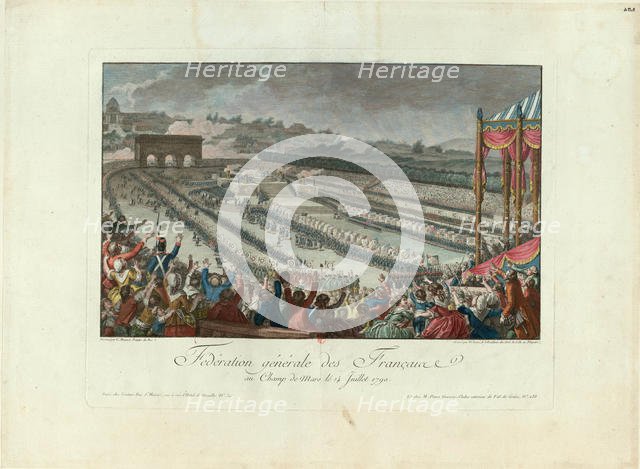 The Festival of the Federation at Champ de Mars on 14 July 1790, 1790. Creator: Helman, Isidore Stanislas (1743-1806/9).