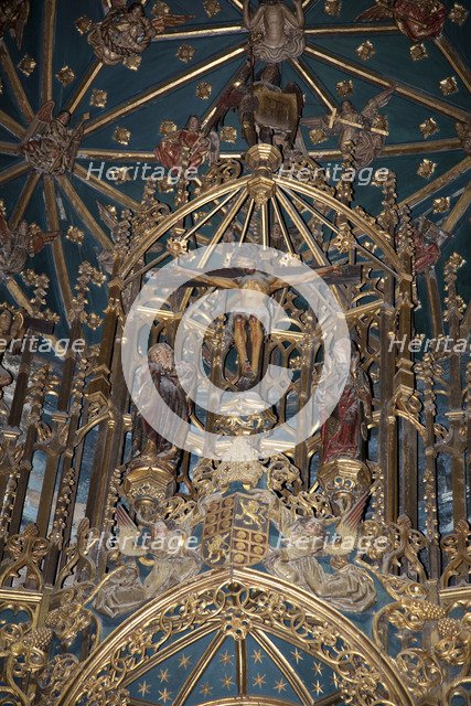 Ceiling above the altar, Old Cathedral of Coimbra, Portugal, 2009.  Artist: Samuel Magal