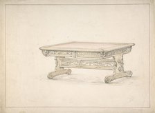 Design for a Renaissance Style Table, 19th century. Creator: Anon.