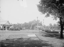 Flower flag, Lincoln Park, Chicago, 1900 Oct 3. Creator: Unknown.
