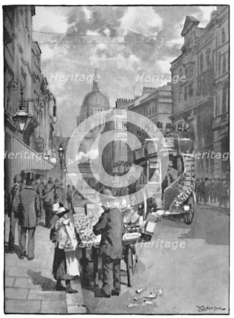 'Fleet Street, Showing St. Paul's', 1891. Creator: William Luker.