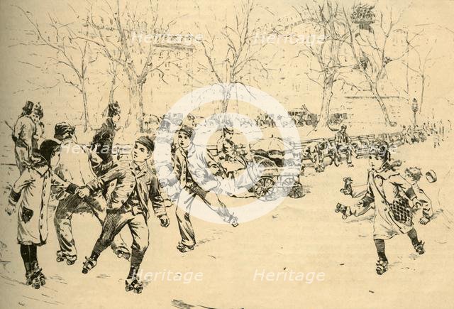 'Roller-Skating in Madison Square, New York', 1881. Creator: Unknown.
